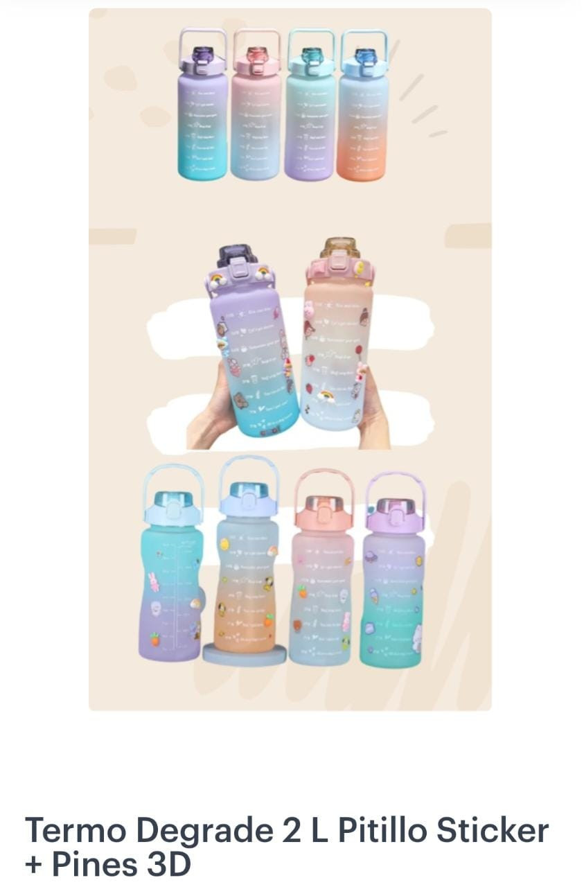 Miniatura 2 de TERMO AGUA DUO LITROS MAS  STICKER